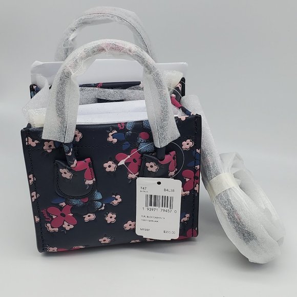 Coach Cashin Carry Tote 14 Blocked Floral Print - Picture 1 of 6